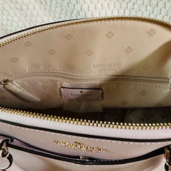 NWT Kate Spade Payton Medium Dome Satchel Lilac Moon Pebbled Leather - Picture 6 of 11